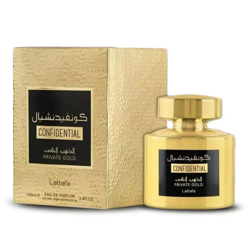 Lattafa Confidential Private Gold 100ml Eau de Parfum - LE SHOP COLOMBIA