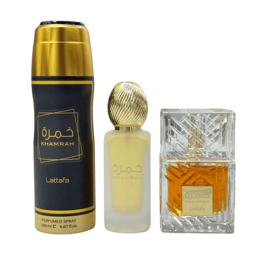 Set Lattafa Khamrah Eau de Parfum X 3 Piezas - LE SHOP COLOMBIA
